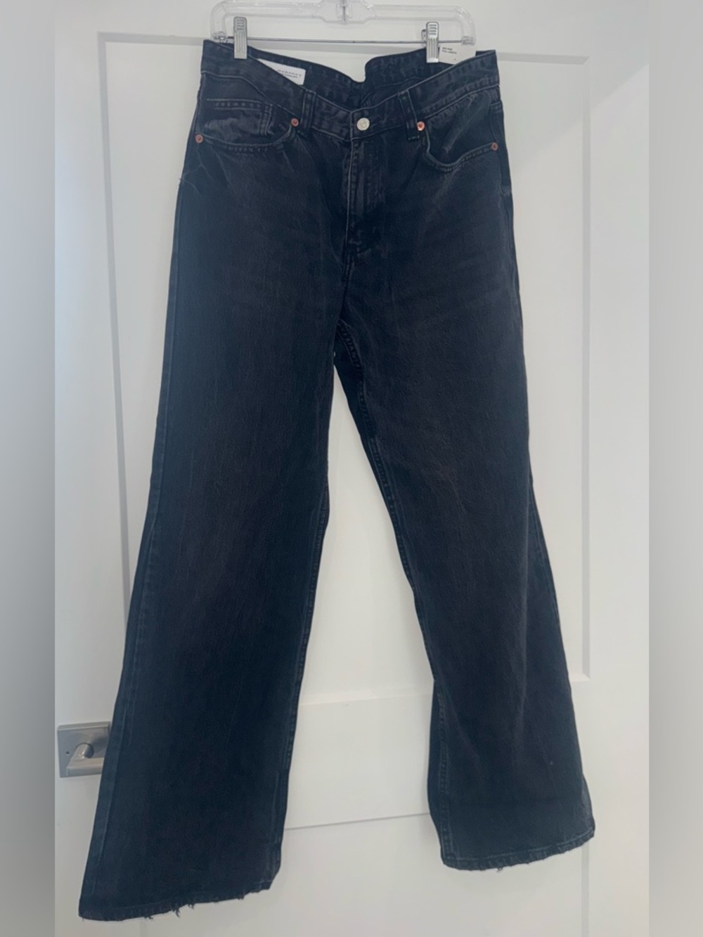 Zara Black Wide-Leg Black Jeans